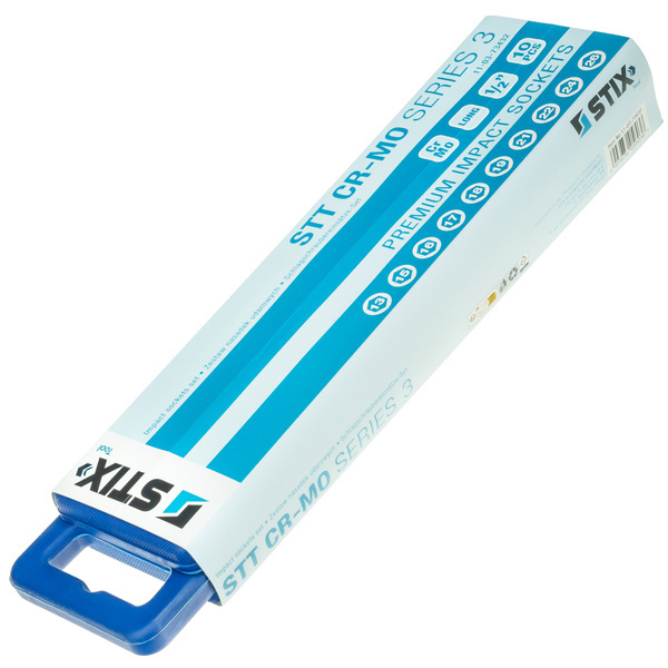 1/2"-Schlagschraubendreher-Einsätze, lang, 10-teiliges Set im Koffer (13, 15, 16, 17, 18, 19, 21, 22, 24, 26) STT CR-MO SERIES 3 – Stix Tool