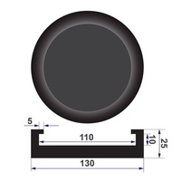 P8 Guma, nakładka na łapę podnośnik kolumnowy 130x110x25mm - Stix