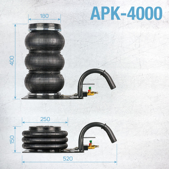 Compact Pneumatic Air Jack 4T APK-4000 STIX / Graphite