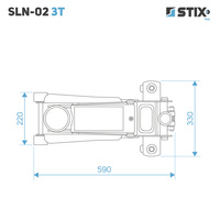 Hydraulischer Rangierwagenheber, Niedrigprofil, Hubhöhe 85–430 mm – SLN-02 3T – Stix