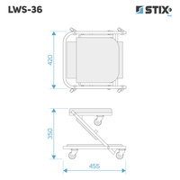 Klappbare Werkstattliege / Werkstatt-Hocker 2-in-1 LWS-36 – Stix