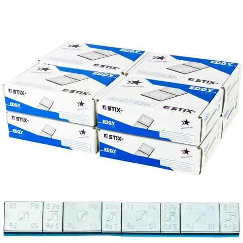 Edgy Slim Alufelgen Klebegewichte - 60g (5g+10g / verzinkt / breites Band) - 400 Stk. - Stix
