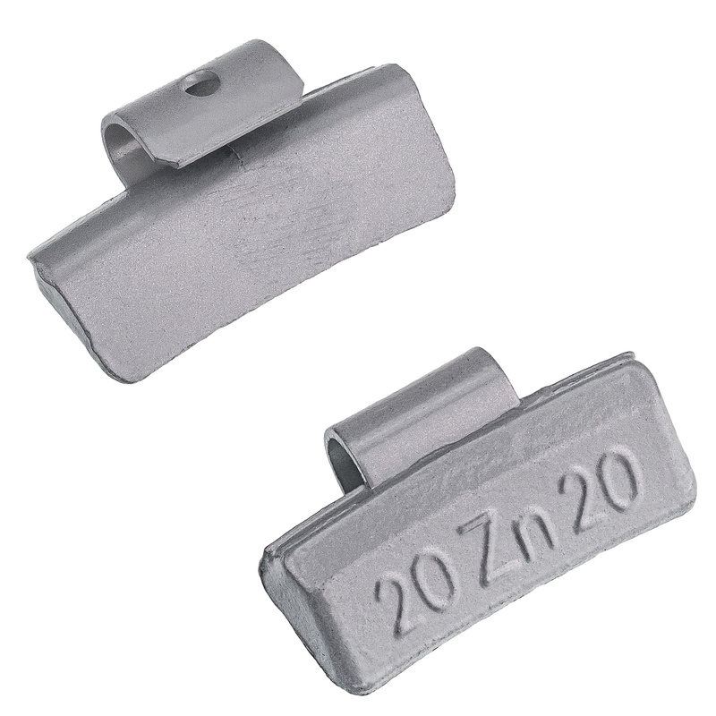 Zinc Clip-On Wheel Weights ZN/A 20 g for Alloy Wheels (50 pcs)