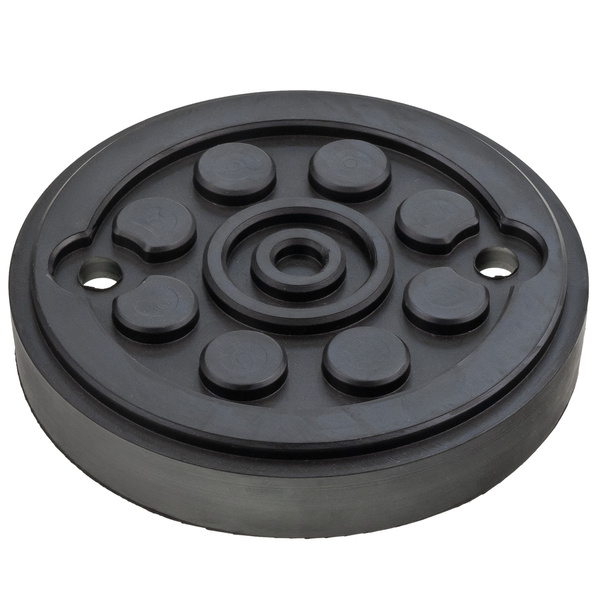 P22 Verstärkte Gummiauflage für Tragarm, 2 Bohrungen, 120×112×22 – Stix