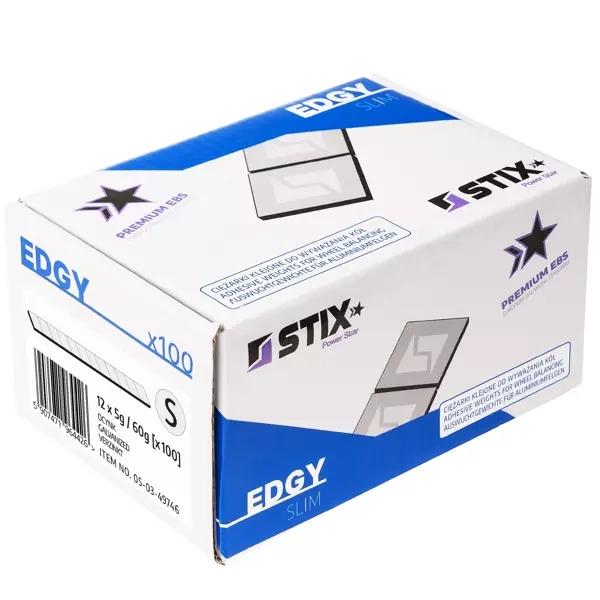 Edgy Slim Alufelgen Klebegewichte - 60g (12x5g / verzinkt / breites Band) - 200 Stk. - Stix