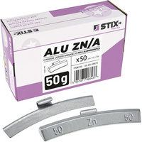 ALU Zinc scooped weights for aluminum rims ZN/A 50g / 50 pcs. - Stix