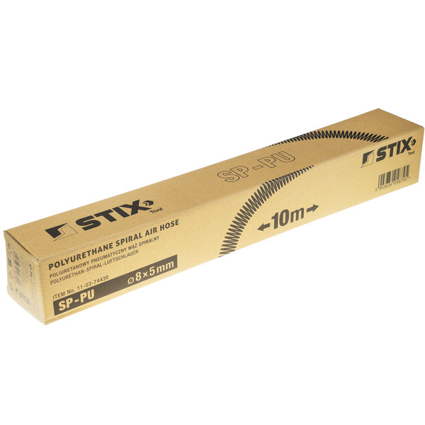 Pneumatischer Spiralschlauch SP-PU 8/5 mm (10 m), Polyurethan - PREMIUM STIX