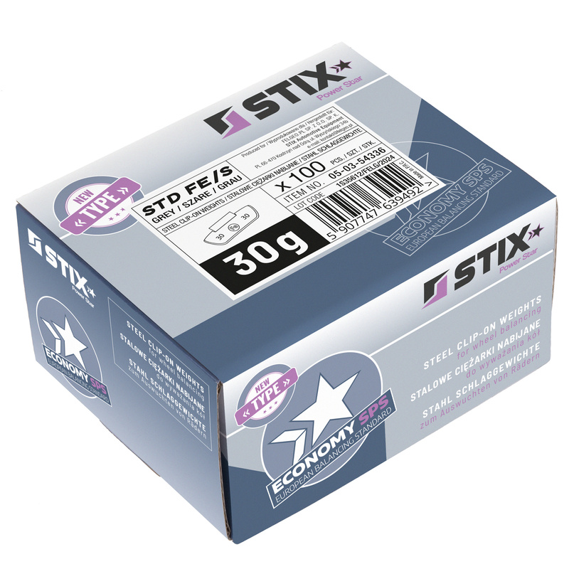 100 x 30g Schlaggewichte Auswuchtgewichte Stahl FE/S für Stahlfelge Premium Gewichte