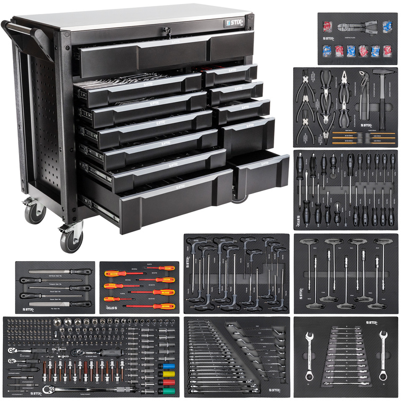 Rolling tool cabinet with tool set UltimatePro D12/TS2 - Stix