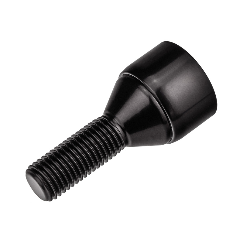 Śruby zabezpieczające antykradzieżowe do felg aluminiowych / M12x1.5 stożek / gwint 28 mm czarne - Carbonado C-Block 