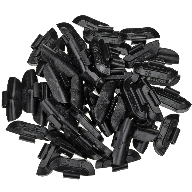 SCHWARZE Zink-Schlaggewichte STD ZN/S 25 g für Stahlfelgen (50 Stk.) – Stix