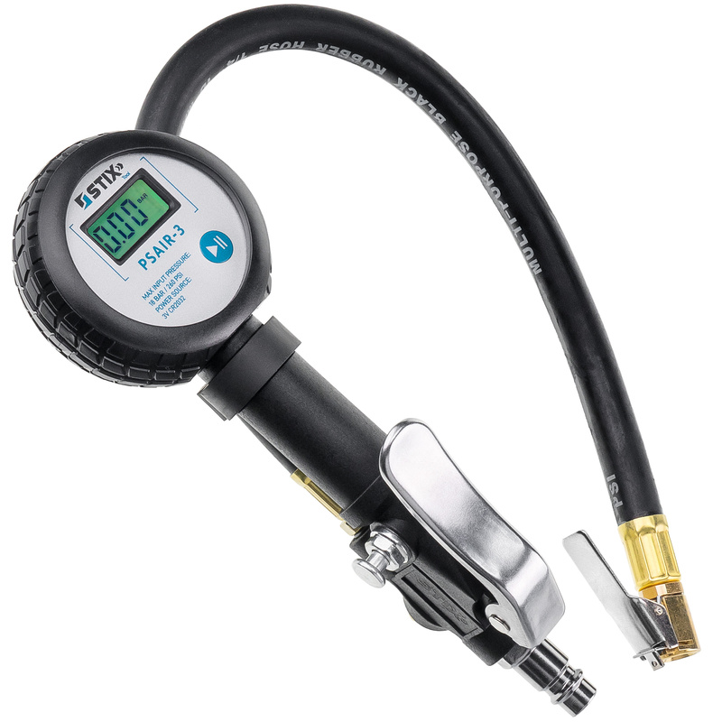 Digital Reifendruckprüfer und Reifenfüller LCD PSAIR-3 0-18 BAR STIX