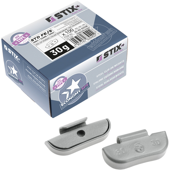 STD steel wheel weights FE/S 30g / 100 pcs. - Stix