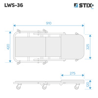 Klappbare Werkstattliege / Werkstatt-Hocker 2-in-1 LWS-36 – Stix
