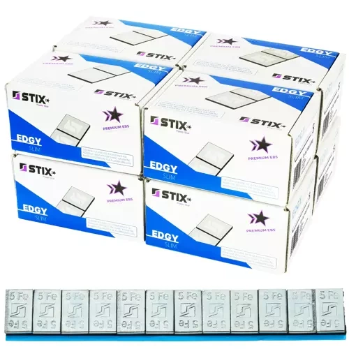 Edgy Slim Alufelgen Klebegewichte - 60g (12x5g / verzinkt / breites Band) - 800 Stk. - Stix