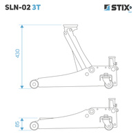 Low-Profile Hydraulic Floor Jack, 85–430 mm Lifting Height – SLN-02 3T – Stix