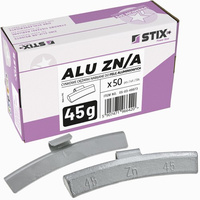 ALU Zinc scooped weights for aluminum rims ZN/A 45g / 50 pcs. - Stix