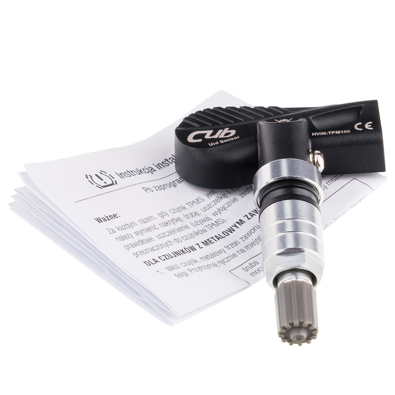 4x Czujnik ciśnienia CUB TPMS UNI Sensor 4.0 EVO E-type - Clamp-In Silver