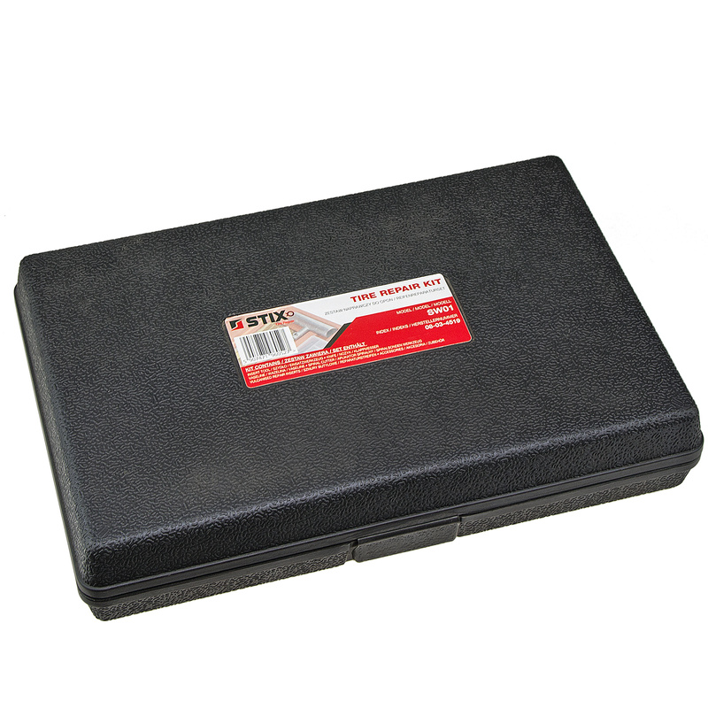 Tire repair kit SW01 - case (cords, awl, auger, knife and accessories) - Stix