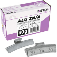 ALU Zinc scooped weights for aluminum rims ZN/A 30g / 100 pcs. - Stix