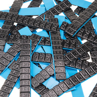 Glue weights for aluminum rims Rounded Slim Black - 60g (12x5g / wide band) - 200 pcs. - Stix