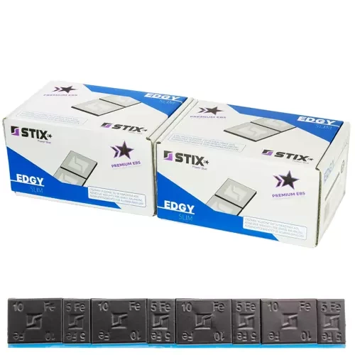 Glue weights for aluminum rims black Edgy Slim Black - 60g (5g+10g / wide band) - 100 pcs. - Stix
