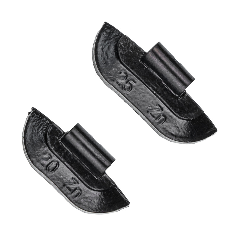 BLACK Zinc Clip-On Wheel Weights ZN/S for Steel Wheels – Multibox Set 50 pcs (20–25 g)