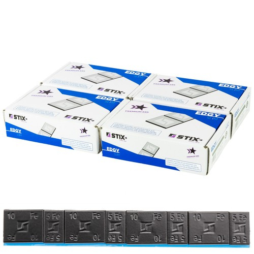 Adhesive weights for aluminum wheels black Edgy Slim Black - 60g (5g+10g / wide tape) - 200 pcs. - Stix