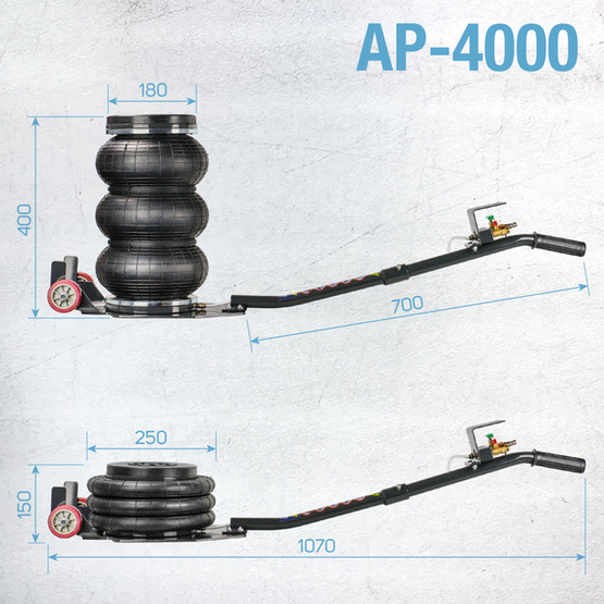 Air Pneumatic Balloon Jack - 4T AP-4000 STIX / Graphite