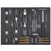 Werkzeugschrank / Werkstattwagen mit 7 Schubladen, ausziehbarem Seitenschrank + Werkzeugsatz – UltimatePro B7/TS1 – Stix