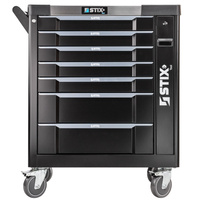 Workshop cabinet / tool trolley with 7 drawers, side pull-out compartment – UltimatePro B7 – Stix