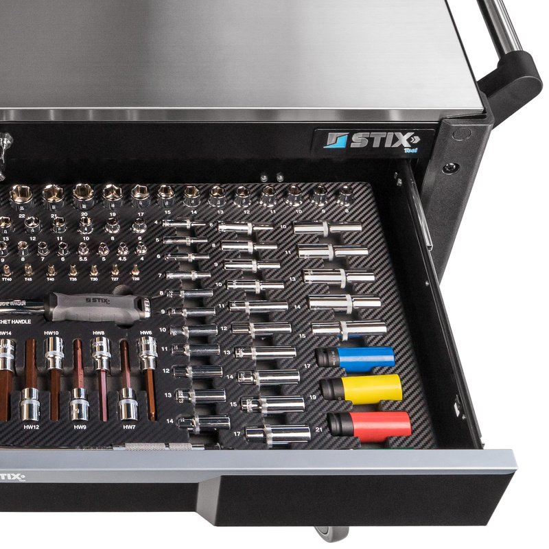 Rolling tool cabinet with tool set UltimatePro D12/TS2 - Stix