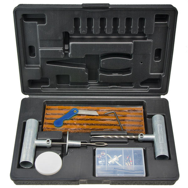 Reifenreparaturset SW01 - Koffer (Schnüre, Ahle, Erdbohrer, Messer und Zubehör) - Stix