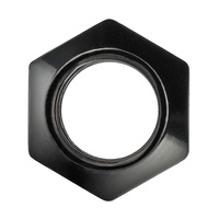Black wheel nuts for steel rims, M14x1.5, open-ended, flangeless, 21 mm hex – Carbonado
