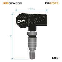 Czujnik ciśnienia CUB TPMS UNI Sensor 4.0 EVO E-type - Clamp-In Grey