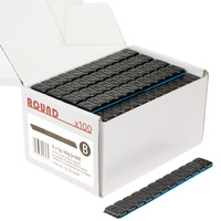 Glue weights for aluminum rims Rounded Slim Black - 60g (12x5g / wide band) - 200 pcs. - Stix