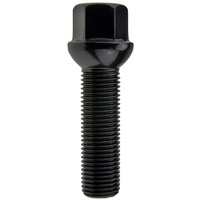Black Wheel Bolt M14x1.50 45 mm - Key 17. Ball Seat