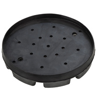 P21 Verstärkte Gummiauflage für Tragarm, 2 Bohrungen, 125x120×24 – Stix