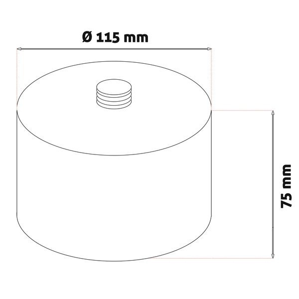 G7.5 (7.5 cm) elevation cap for snowman airlift - Stix