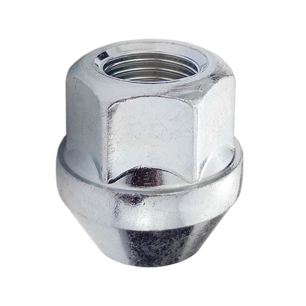 Nakrętki do felg aluminiowych, kół - M12x1,25 / Ocynk - (otwarta z kołnierzem) - TUV (EU)