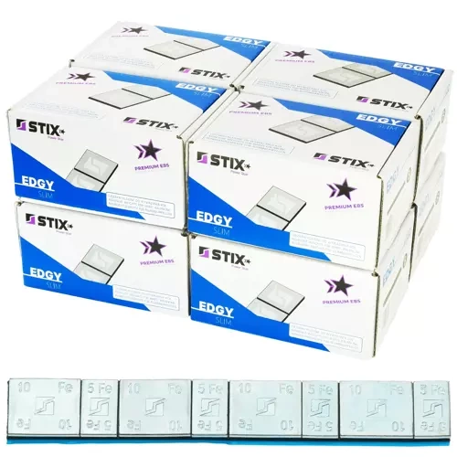Edgy Slim adhesive weights for aluminum rims - 60g (5g+10g / galvanized / wide band) - 800 pcs. - Stix