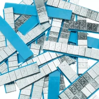 Kleberiegel Verzinkt für Alufelgen Abrisskante 12x5g Riegel Gewicht Auswucht 400