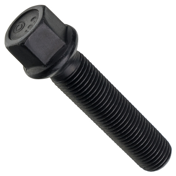 Schwarze Radschraube M14x1,5 / 55 mm / SW 17 – Kugelbund