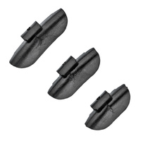 SCHWARZE Zink-Schlaggewichte ZN/S für Stahlfelgen – Multibox-Set 75 Stk. (20–30 g)