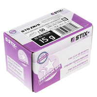 CZARNE Ciężarki nabijane STD Cynkowe do felg stalowych ZN/S 15g / 50 szt. - Stix
