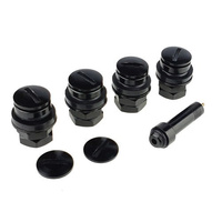 Black concealed valves for aluminum rims ø11.5mm - Carbonado