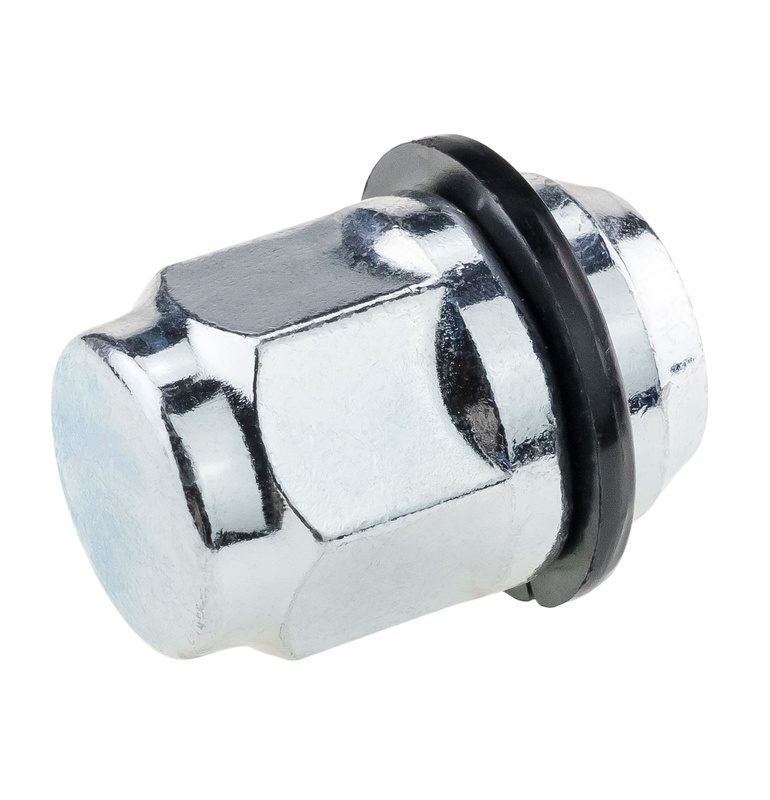 Wheel nuts for original steel wheels KIA Hyundai M12x1.5 zinc-plated with plastic washer, 21 mm hex - Carbonado