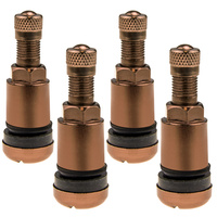 Aluventil Braun X1 Brown Edition 11,3 mm Ventil Metallventil Alufelgen - 4 Stück