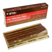 Tire repair butyl cords 6 mm (8" / 200 mm, brown) 25 pcs - Stix