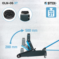 Hydraulic Floor Jack 200–570 mm OLN-06 3T – Stix